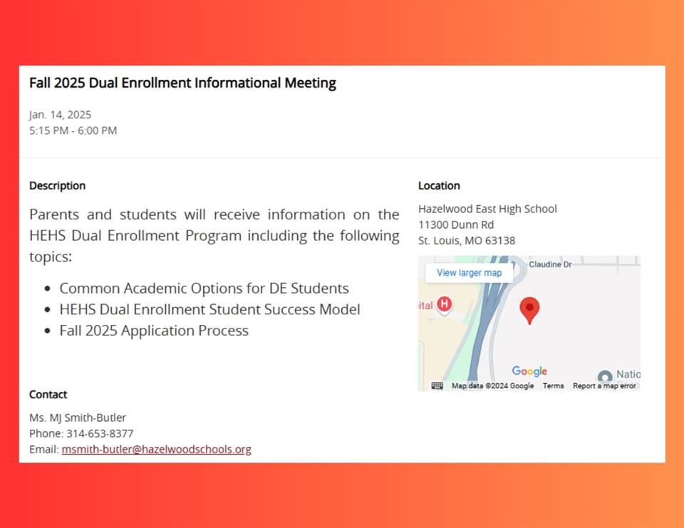 Fall 2025 Dual Enrollment Information Session